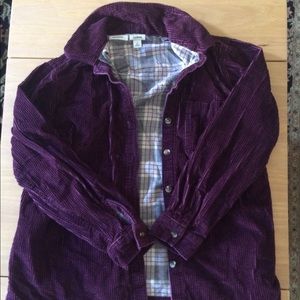 LL Bean corduroy flannel